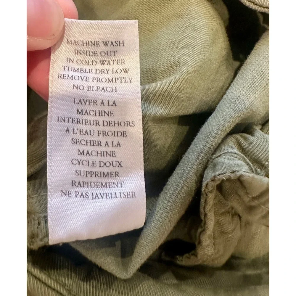 Frank & Eileen Wicklow Italian Chinos Sz 2 Green Twill Straight Leg Cropped $288